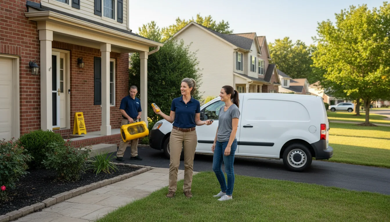 Residential water damage restoration in Dry Creek, LA